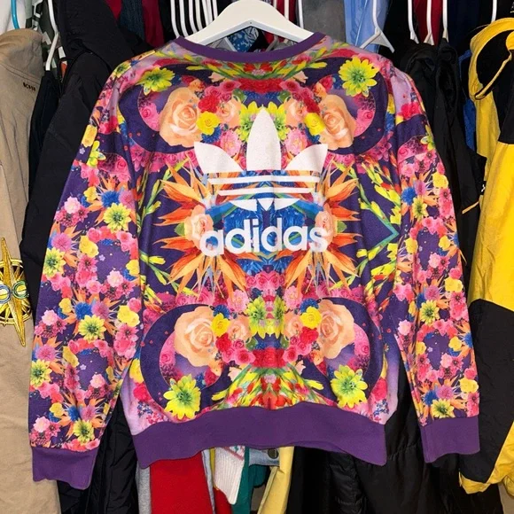 Adidas Multicolor Floral Top - Picture 1 of 4